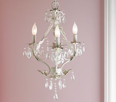 Beautiful chandelier for a little girlâ€™s room via PBK